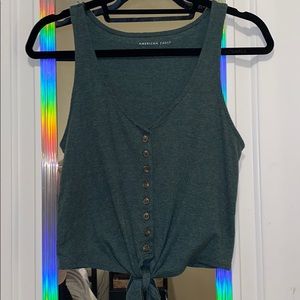 green tie tank top